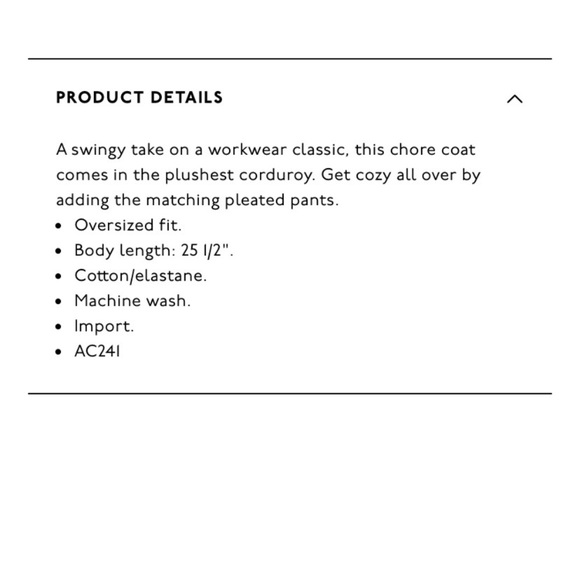 Madewell Corduroy Swing Chore Coat - Picture 5 of 8